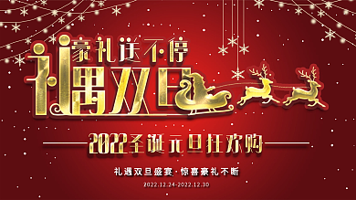 圣诞元旦狂欢购海报