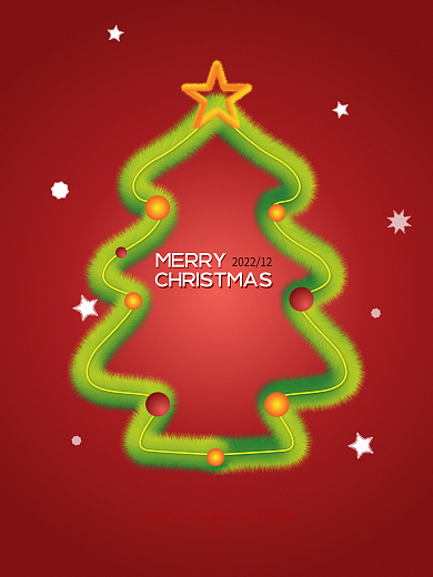 萌系喜庆圣诞节海报