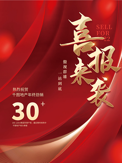 创意喜庆公司企业年度销售喜报战报海报