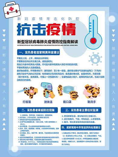 医疗健康新冠肺炎病毒疫情防控指南海报
