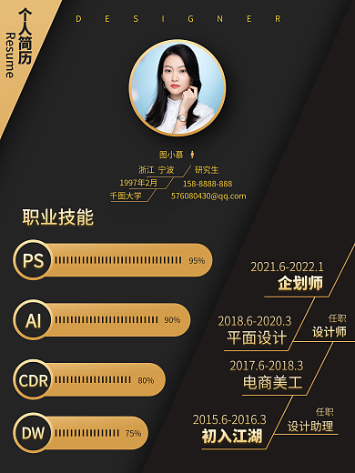 设计师个人简历设计师简历