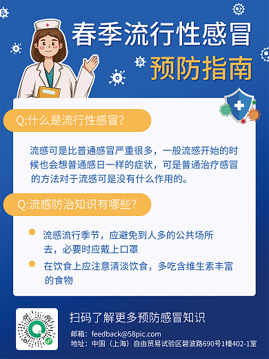 流行性感冒预防指南海报