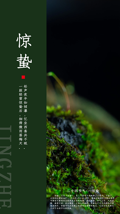 惊蛰海报二十四节气手机海报朋友圈手机海报