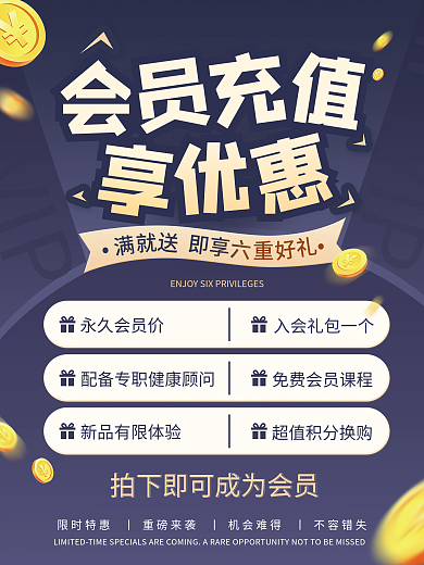 品牌会员日优惠促销海报活动海报