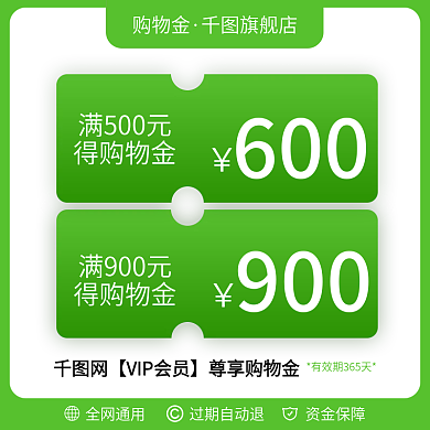 电商购物金主图psd购物券会员上新