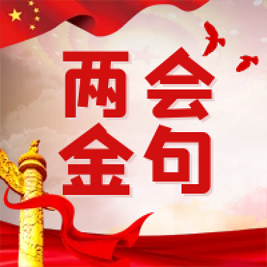 大气党建风两会金句公众号封面