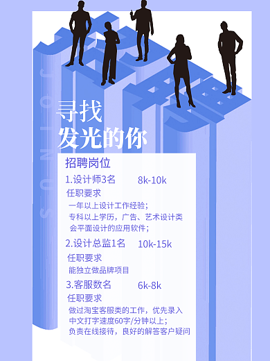 虎年公司简约大气人才招聘海报