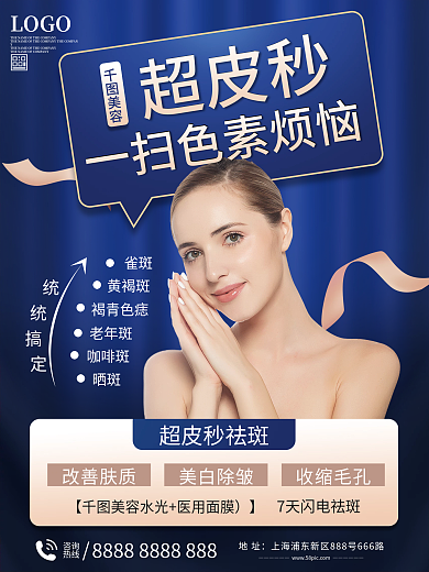超皮秒宣传医美海报