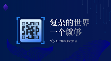 商务科技风二维码名片