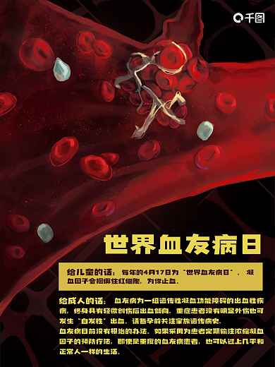 世界血友病日宣传海报