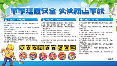 简约安全生产展板工地安全展板