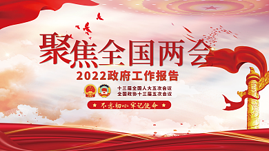 2022年两会线上媒体宣传展板