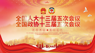 党建风2022全国两会召开展板