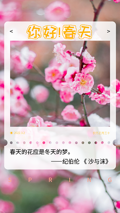 粉色春天小清新海报