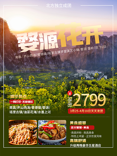 春季春天赏花花季宣传旅游海报