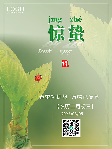 二十四节气惊蛰海报