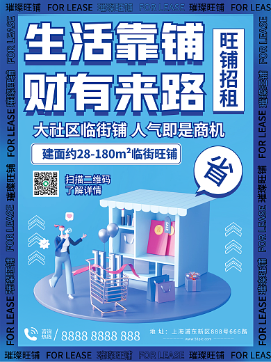 商铺招租宣传活动海报