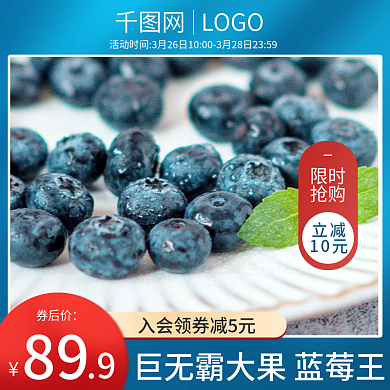 天猫淘宝电商水果蓝莓促销主图直通车
