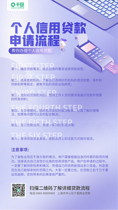 个人信用贷款申请流程科普手机海报