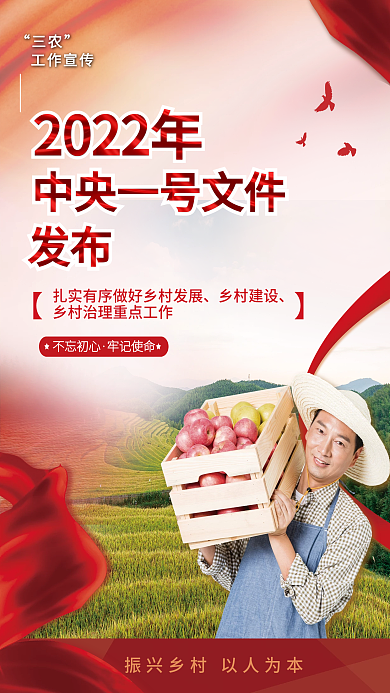 2022中央一号文件三农工作宣传海报