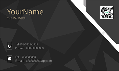 黑色高端企业名片简约大气商务创意个人名片