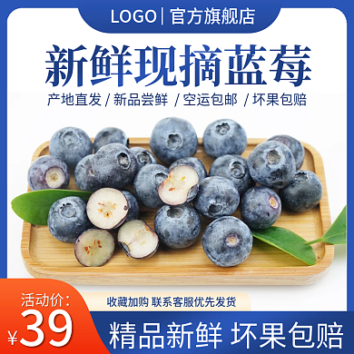 淘宝电商食品水果蓝莓直通车主图
