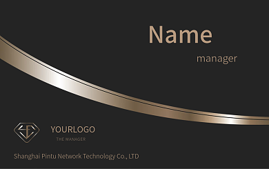 深黑色名片高端简约大气商务创意名片会员卡