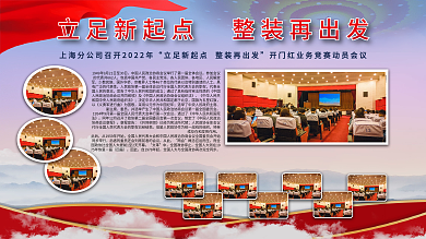 党建风业务竞赛动员学习教育宣传海报