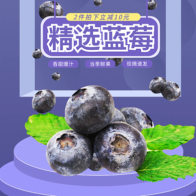 食品水果蓝莓直通车主图餐饮美食