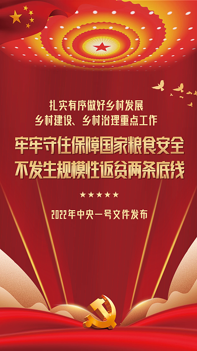 2022中央一号文件三农工作宣传海报