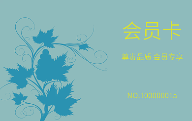 各行业通用实用高级会员卡