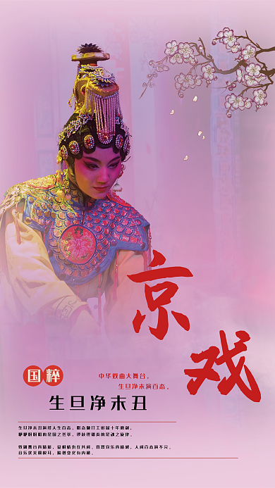 简约国粹京剧海报