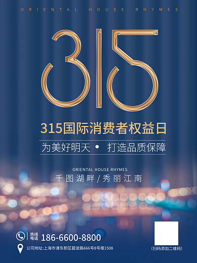 315简约大气国际消费者权益海报