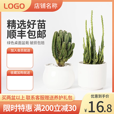 淘宝主图盆栽园艺植物直通车天猫电商促销