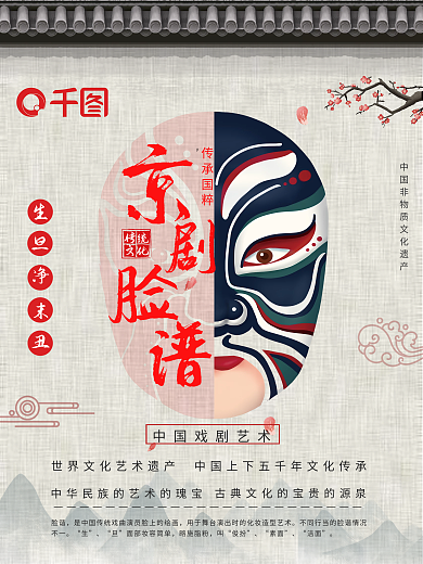 脸谱戏曲古风经典国粹