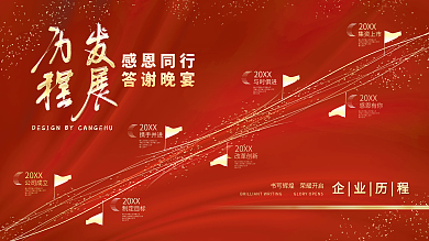 企业发展历程宣传展板