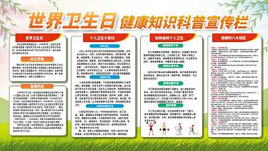 世界卫生日科普宣传栏