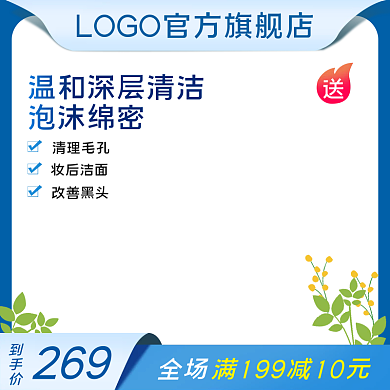 化妆品美妆护肤面膜保湿水祛斑洗面奶主图车