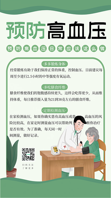 预防高血压公益海报