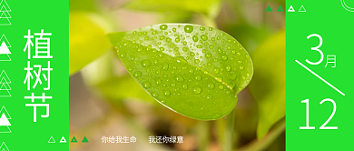 环保公众号植树节绿色呼吁回顾植物