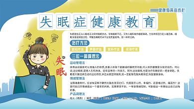 健康失眠危害科普展板