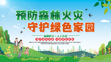 预防森林防火宣传海报