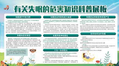 失眠的危害知识科普宣传展板