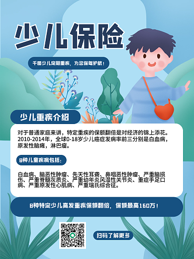 少儿子女保险险种介绍海报