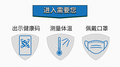 防疫提示展板图标