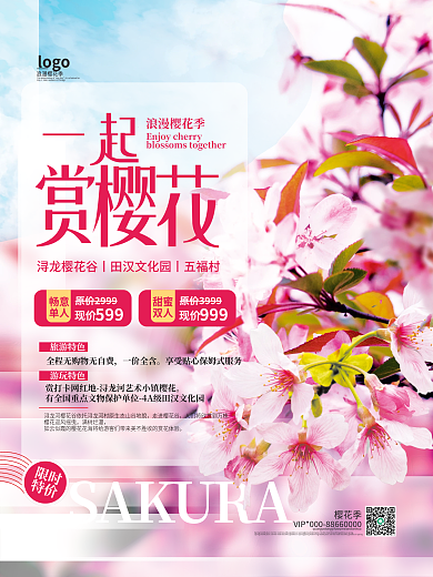 春季春天赏花花季宣传旅游海报