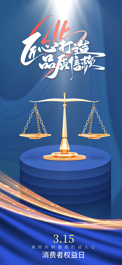 315消费者权益日企业诚信宣传海报