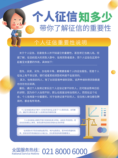 个人征信重要性金融理财说明海报