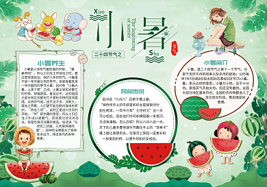 小暑传统节气小报
