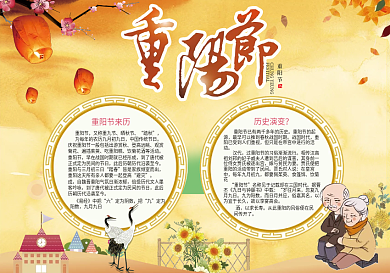 重阳节小报模版设计